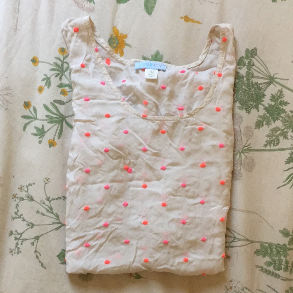 Embroidered tank top